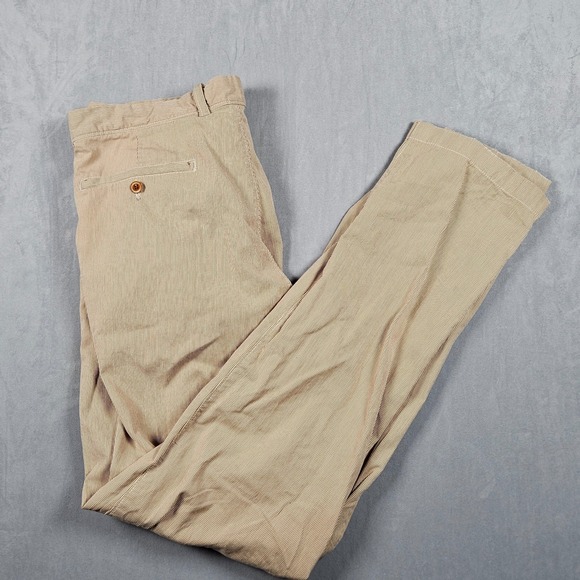 J.CREW Other - Vintage J. Crew Pants Mens 36x34 Tan Pinwale Corduroy Classic Slim Fit Chino Y2K